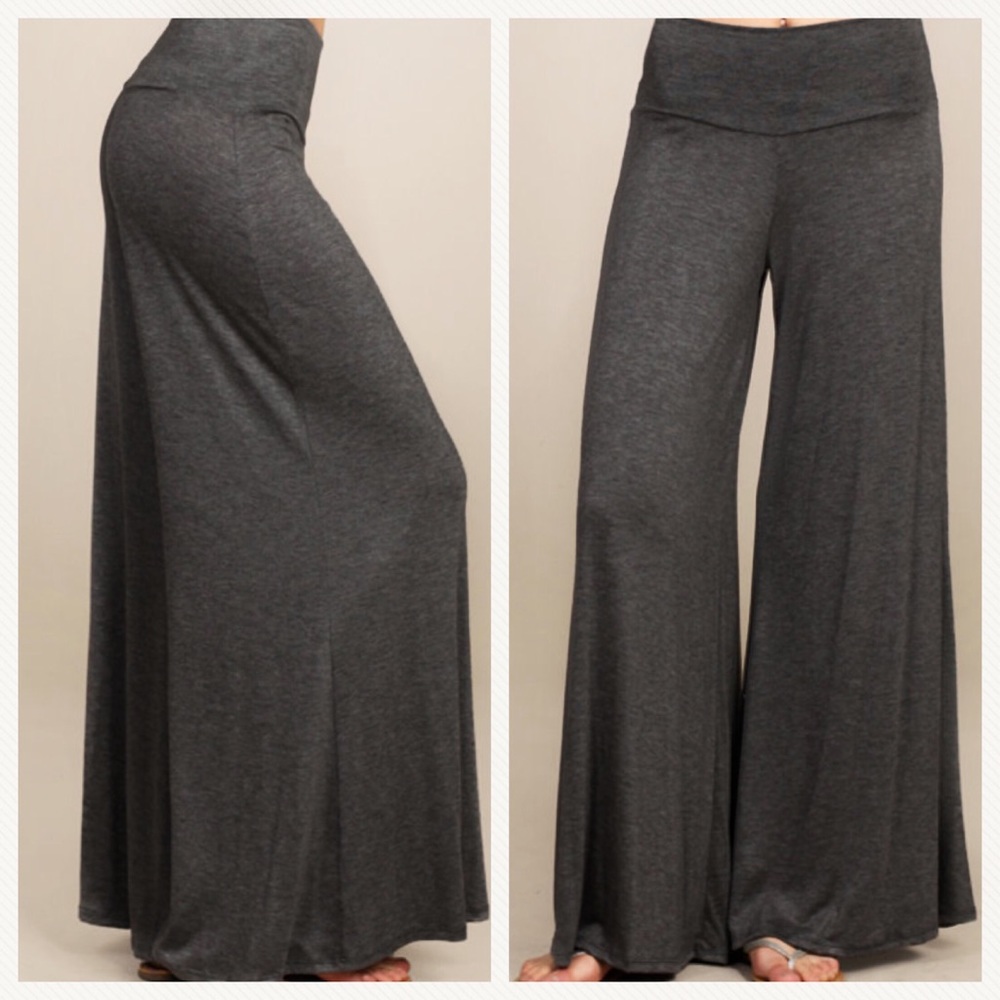 Charcoal Basic palazzo pants